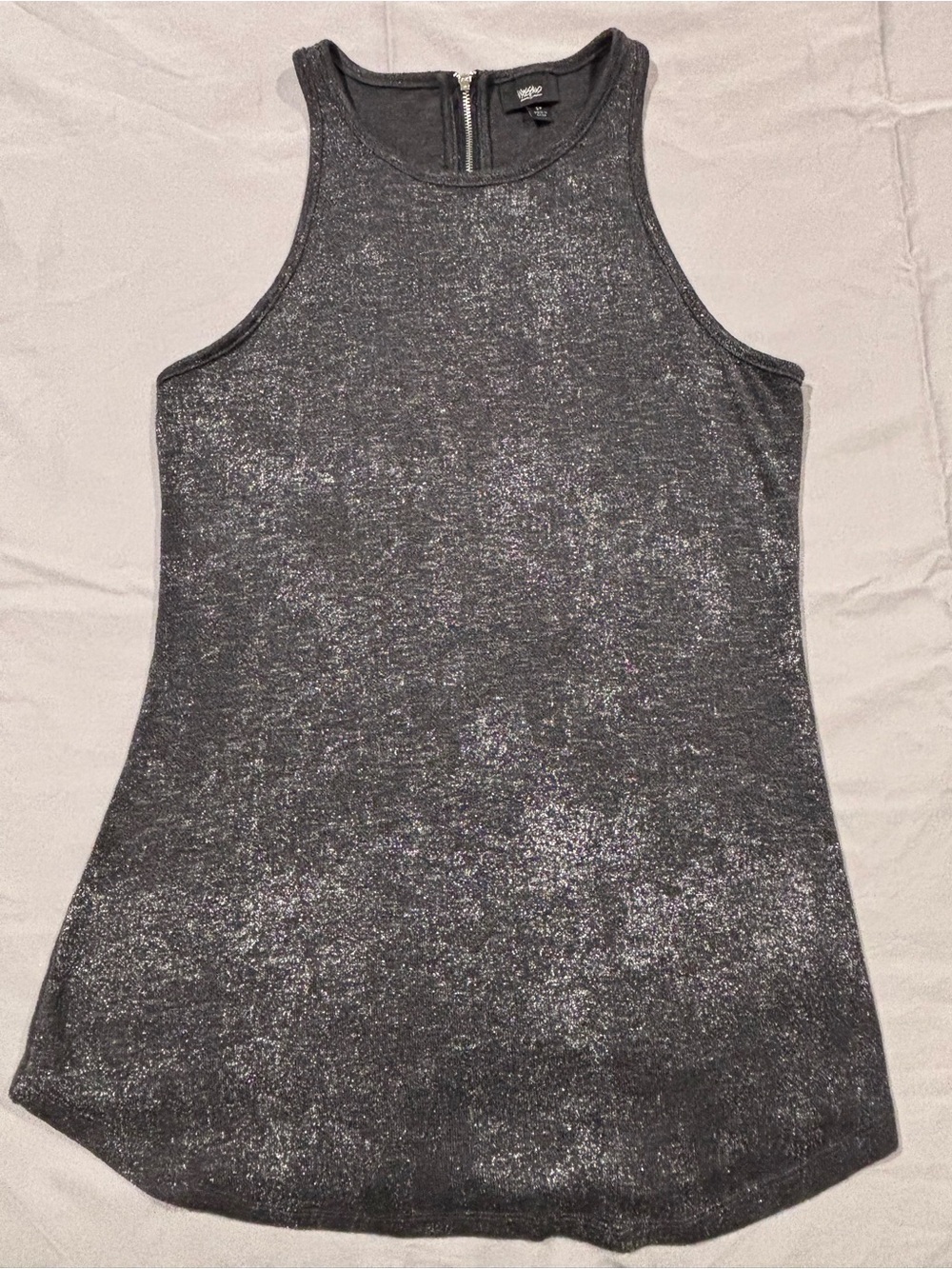 Y2K Mossimo Supply Co. Metallic Black Sleeveless Tank Dress